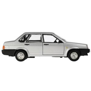 VAZ-21099-S Машина металл свет-звук LADA 21099, 18,5 см, дв., кап.,баг.,инер.,сер., кор. Технопарк в кор.2*12шт