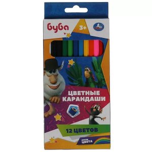 CPH12-62112-BU Цветные карандаши БУБА 12цв, шестигран Умка в кор.20*12наб