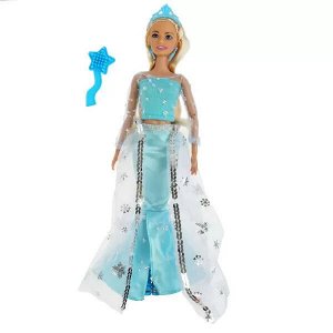 66001P-F1-S-BB Кукла 29 см София снежная принцесса в голубом платье, расческа в комплекте КАРАПУЗ в кор.24шт