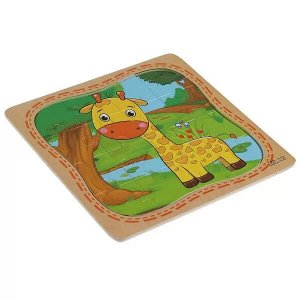 W0174 Игрушка деревянная пазл жираф Буратино в кор.500шт