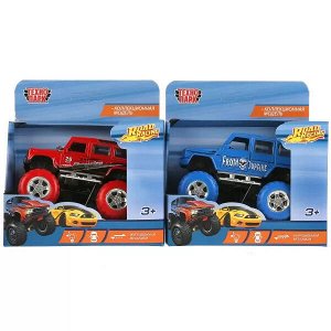 FY6018G-R Машина металл "ДЖИП ROAD RACING", 12см, инерц., свет+звук, в ассорт. в кор. Технопарк в кор.2*36шт