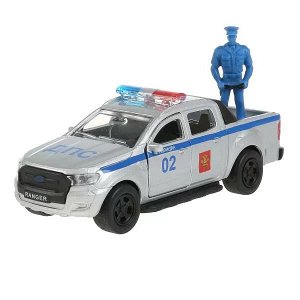 SB-18-09-FR-P+FG-WB Машина металл FORD ranger, 12 см, дв., баг., инер.+фигур. 4,5см, в ассор. Технопарк в кор.2*24шт