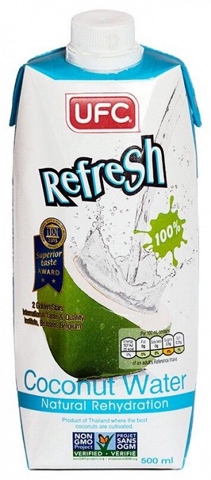 Кокосовая вода 100% без сахара Refresh 500мл