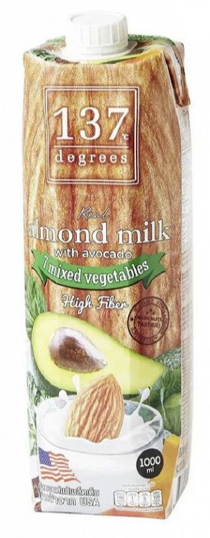 Миндальное молоко с авокадо и миксом овощей 137 Degrees 1000мл