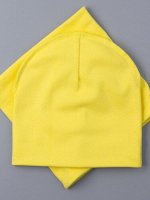 Шапка трикотажная детская формы лопата + снуд, ярко-жетлый