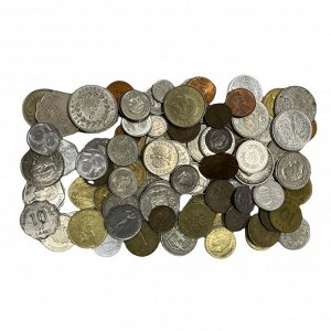 Монеты мира - набор монет из 100 штук со всего мира. Серия “Нумизматика”.