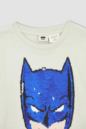 Хлопковая футболка с короткими рукавами и круглым вырезом для мальчиков с лицензией Batman Relax Fit