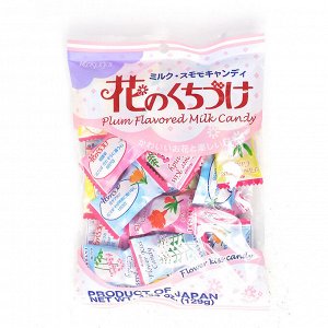 Карамель молочная Kasugai со вкусом сливы Flower Kiss 129г  1/24