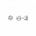 Серьги из серебра с фианитами арт сс-390