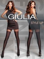 Style Up 04 колготки женс. (Gulia) надпис&quot;Be Happy&quot; спереди, &quot;Dont&#039;t Worry&quot; сзади, 60 ден