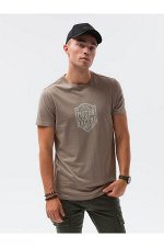 Футболка OMBRE S1434V-25C-brazowy