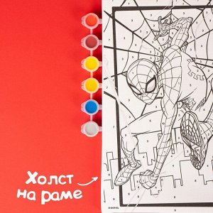 Картина по номерам для детей «Человек-паук», 20 х 30 см