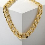 Колье &quot;Цепь голден&quot; грань,50см