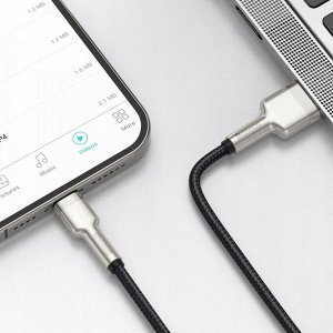 USB Зарядный кабель быстрой зарядки Baseus Cafule Series Metal Data Cable USB - For Lightning / 2.4A ,2 м, для подключения мобильных девайсов к компьютеру, передачи данных, для зарядки устройств