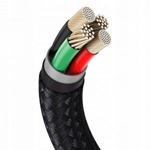 USB Зарядный кабель быстрой зарядки Baseus Cafule Series Metal Data Cable USB - For Lightning / 2.4A ,2 м, для подключения мобильных девайсов к компьютеру, передачи данных, для зарядки устройств