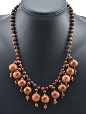 Украшения из дерева - Колье, 48см