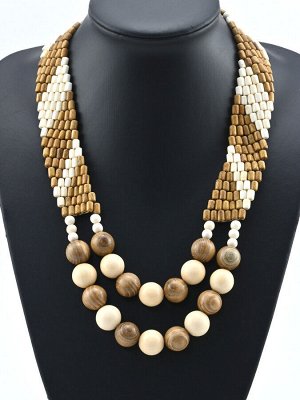 Украшения из дерева - Колье, 50см