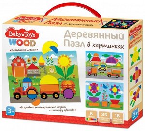 Пазл деревянный 35 эл Baby Toys