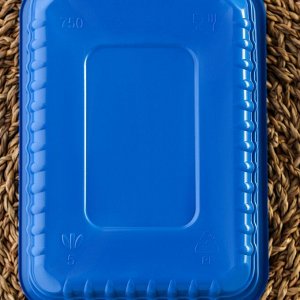Контейнер одноразовый «Южуралпак», КР-179, 750 гр, 17,9x13,2x5 см, цвет синий