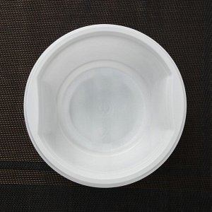 Набор одноразовых тарелок для супа, 600 мл, 12 шт, цвет белый