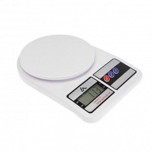 Весы кухонные Luazon LVK-704, электронные, до 7 кг, белые
