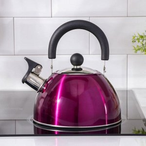 Чайник со свистком «Космо. Блеск», 2 л , цвет фиолетовый