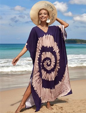 Пляжное платье  фиолетовый вихрь