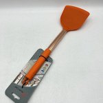 Лопатка силиконовая с металлической ручкой