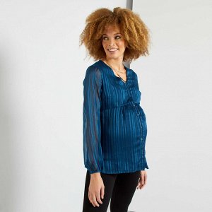 Блузка для беременных - синий