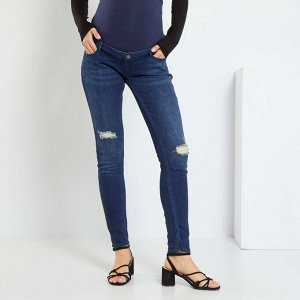 Узкие джинсы L30 для будущих мам - голубой