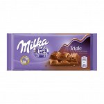 Молочный шоколад Милка три шоколада Milka  Triple Cocoa 90 грамм