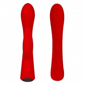 Красный вибромассажер-кролик 5" Silicone Bunny Love - 19,1 см.