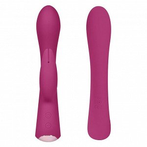 Бордовый вибромассажер-кролик 5" Silicone Bunny Love - 19,1 см.