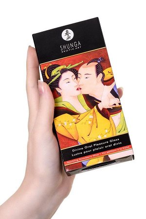 Возбуждающий блеск для губ со вкусом клубники и шампанского "Божественное удовольствие" - 10 мл.