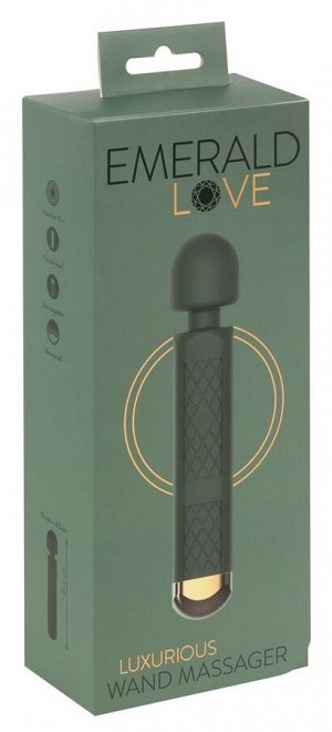 Зеленый wand-вибромассажер Luxurious Wand Massager - 22,2 см.