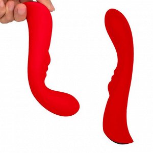 Красный вибромассажер 6" Silicone G-Spot Fun - 19,1 см.