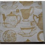 Салфетка для декупажа 33*33см Чайник и чашки