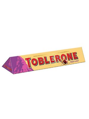 Молочный шоколад Тоблерон Фрут энд Нат |Toblerone  Fruit&nut  100гр. (Швейцария )