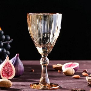 Бокал стеклянный для вина «Бал», 240 мл, 8,5?18,5 см, цвет золотой