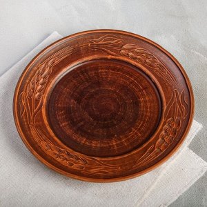 Тарелка "Лана", декор, красная глина, 21.5 см