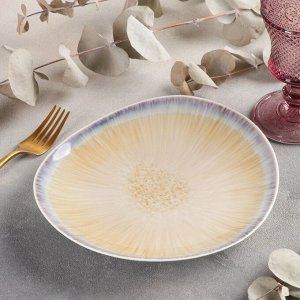 Тарелка десертная «Гравитация», 22?20,5 см, цвет бежевый