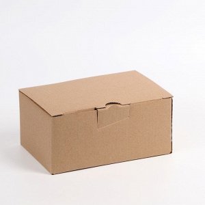 Коробка-пенал, бурая, 22 х 15 х 10 см