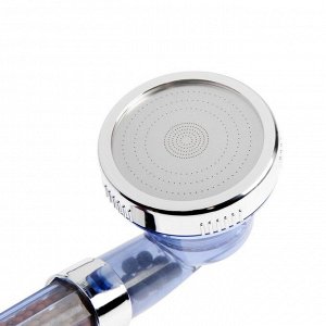 Душевая лейка ZEIN Z0112, пластик/нержавейка, 3 режима, микроскопические точки, прозрачная