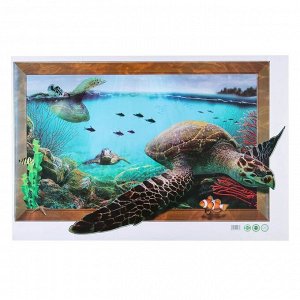 Наклейка 3Д интерьерная Черепаха 90*60см