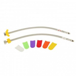 Смеситель для кухни Accoona A4519, с набором цветных накладок на ручку, латунь, хром