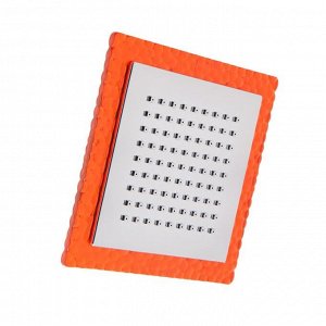 Лейка стационарная, квадратная Z0152, 15 х15 см, 1 режим, пластик, цвет оранжевый/хром