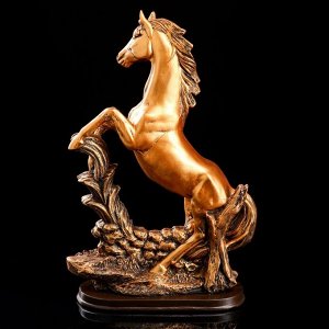 Статуэтка "Конь на дыбах", бронзовый цвет, 49 см