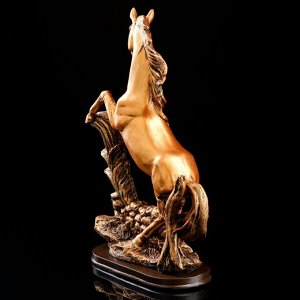 Статуэтка "Конь на дыбах", бронзовый цвет, 49 см