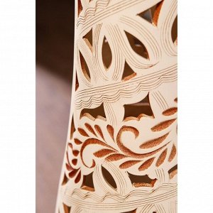 Ваза керамическая "Мира", напольная, сквозная резка, коричневая, 79 см, микс
