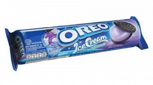 Новогодний подарок - Печенье Орео с кремом "Черничное мороженое" 133г / Oreo Ice Cream Blueberry Cookies 133g